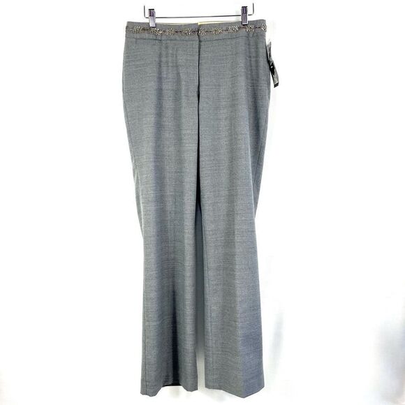 NWT Peter Nygard Beaded Waist Size 8 Slacks Trousers Pants Wool - Picture 1 of 11
